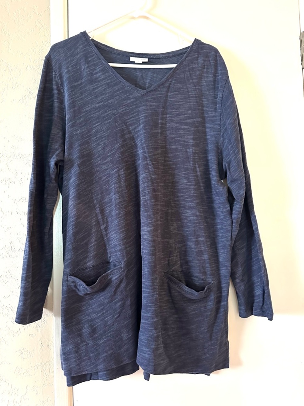 J. Jill Tunic Top XL Navy/Grey Soft